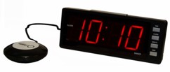 reveil digital grand chiffres rouge avec sonnerie et element vibrant pour reveil doux orium hisrev02