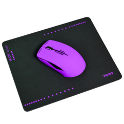 Souris optique sans fil Neon avec tapis - Pourpre