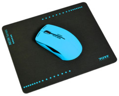souris sans fil 1200 dpi ambidextre droitier gaucher fluo avec tapis de souris port design