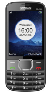 telephone portable grand ecran petit prix avec appareil photo sms mms autonomie 12j maxcom mm320