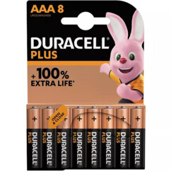 Pack de 8 piles alcalines AAA Duracell Plus