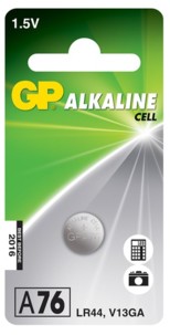 pile bouton gp lr44 V13GA, A76, AG13, L1154, A357, LR1154, PX675, PX675A, G13A, G13-A, 357A, RPX675, D76A, PX76A, GPA76, 1128MP, 1166A, S76, MR44, d357, d357h, AG-13