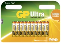 Piles alcalines AAA GP Ultra - x10