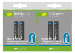 Accumulateurs AAA 650mAh spécial DECT ReCyko+ Pro - x4
