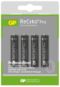 Accumulateurs AAA 800mAh ReCyko+ Pro - x4