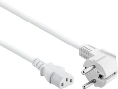 Câble d'alimentation CEI C13 vers CEE 7/7 1,80 m coloris blanc de la marque MacWay