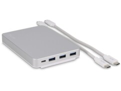 Station d’accueil 9 ports et boîtier pour disque dur SSD NVMe DuoDock de la marque LMP avec 2 câbles USB-C