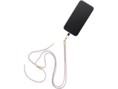 Bandoulière tour de cou ajustable pour coque de smartphone - Rose