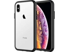 Coque de protection magnétique pour iPhone X / XS - Transparent / Noir