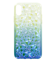 Coque de protection jaune/bleue brillante pour iPhone X Fashion Case de la marque MacWay