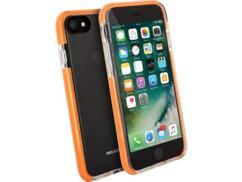 Coque de protection Armor Skin pour iPhone 7/8/SE coloris orange et transparent de la marque Novodio