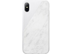 Coque pour iPhone X/XS Clic Marble - Blanc/Or