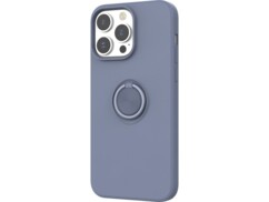 Coque souple avec anneau pour iPhone 14 Pro Max - Bleu
