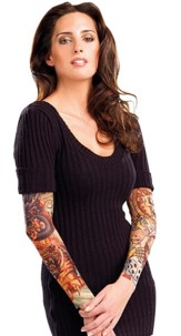 Lot de 3 manchettes au look tatouages