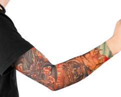 Manchette au look tatouages motif ''Tigre & Dragon''