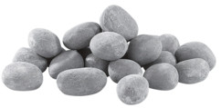 24 pierres décoratives grises pour cheminée au bioéthanol