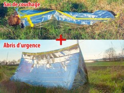 Set complet sac de couchage + Tente de survie