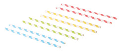 pailles pour boisson en carton 4 couleurs rouge bleu vert jaune