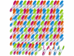 100 pinces à linge "soft grip" - 4 couleurs