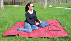 couverture extérieur special pique nique 150 x 130 cm avec anse de transport Pearl