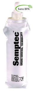 Gourde souple enroulable avec valve 50 cl pleine