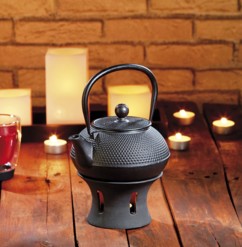 Pack Théière asiatique et réchaud en fonte