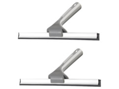 2 raclettes à vitres avec languette en caoutchouc, 30 cm