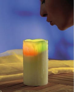 Bougie LED à souffler - 10 cm