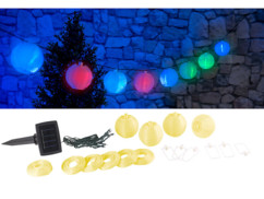 Guirlande LED solaire 3,8 m à 20 mini-lampions - multicolore
