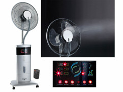 Ventilateur Deluxe 4 en 1 Sichler. 4 fois bon : air propre et frais, humidité agréable, pas de moustiques