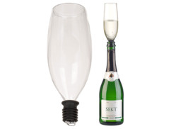 Embout pour bouteille en forme de flûte à champagne
