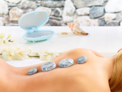 Kit de massage aux pierres chaudes, avec 4 pierres