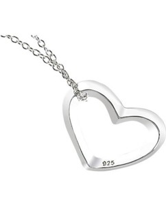 Pendentif en forme de cœur en argent