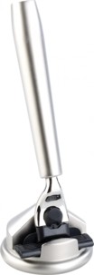 Rasoir en acier inoxydable avec support