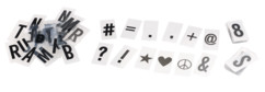 pack de 100 lettres et caractères transparents pour boite lumineuse deco style cinema