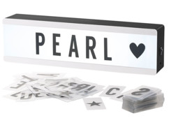 Boîte d'affichage lumineuse personnalisable - 1 ligne - Cadre noir