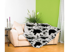 Couverture imitation fourrure vache