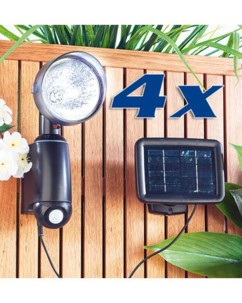 Lampes solaires murales à détecteur de mouvement - Par 4