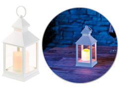 Lanterne LED vacillante à piles - Blanc