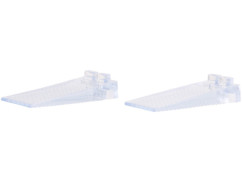 paire de cale porte empilables en plastique transparent pour toutes portes intérieurs
