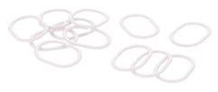 pack de 12 anneaux de fixation en plastique blanc pour rideau de douche
