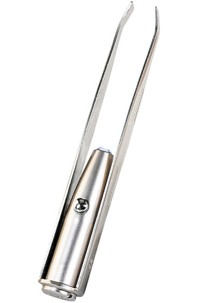 Pince à épiler avec éclairage LED