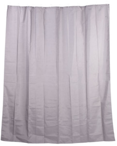 rideau de douche 2 m en tissu lavable motif blanc revetement anto moisissure couleur gris