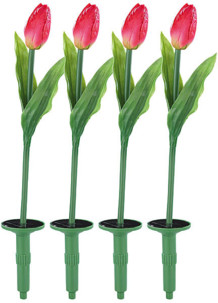 2 Tulipes lumineuses solaires à LED - x2