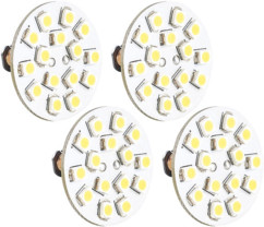 4 Ampoules 15 LED SMD G4 blanc froid