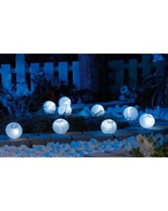 Guirlande solaire avec 9 mini lampions à LED