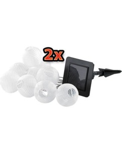 Banderoles de lampions solaires à LED x2