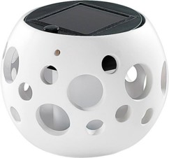Lanterne LED solaire blanche - modèle ''Bollos''