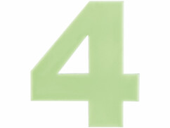Numéro de maison phosphorescent - ''4''