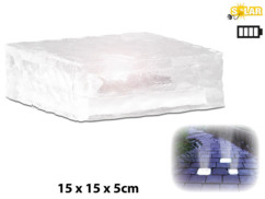 4 Pavés lumineux à LED solaires - 15 X 15 X 5 cm